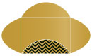 Chevron Black-Antique Gold Pochette Style B4 (5 7/8 x 5 7/8) - 10/Pk