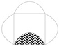 Chevron B&W Pochette Style B4 (5 7/8 x 5 7/8) - 10/Pk