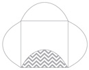 Chevron Pewter Pochette Style B4 (5 7/8 x 5 7/8) - 10/Pk