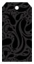 Peacock Black Style A Tag (2 1/4 x 4) 10/Pk