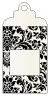Floral Black Window Tag (2 5/8 x 5) 10/Pk