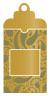 Peacock Antique Gold Window Tag (2 5/8 x 5) 10/Pk