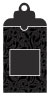 Peacock Black Window Tag (2 5/8 x 5) 10/Pk