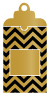 Chevron Noir Window Tag (2 5/8 x 5) 10/Pk
