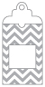 Chevron Pewter Window Tag (2 5/8 x 5) 10/Pk