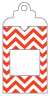 Chevron Rouge Window Tag (2 5/8 x 5) 10/Pk