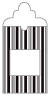 Stripe Black & White Window Tag (2 5/8 x 5) 10/Pk