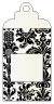 Victoria Black & White Window Tag (2 5/8 x 5) 10/Pk