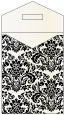 Floral Black Thick-E-Lope 4 3/8 x 5 5/8 - 10/Pk