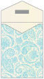 Paisley Aquamarine Thick-E-Lope 4 3/8 x 5 5/8 - 10/Pk