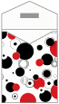Disco Black-Red Thick-E-Lope 4 3/8 x 5 5/8 - 10/Pk