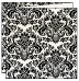 Floral Black Trifold Card 5 3/4 x 5 3/4 - 10/Pk