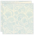 Paisley Blue Trifold Card 5 3/4 x 5 3/4 - 10/Pk