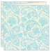 Paisley Aquamarine Trifold Card 5 3/4 x 5 3/4 - 10/Pk