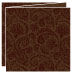 Paisley Chocolate Trifold Card 5 3/4 x 5 3/4 - 10/Pk