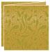 Peacock Antique Gold Trifold Card 5 3/4 x 5 3/4 - 10/Pk