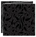 Peacock Black Trifold Card 5 3/4 x 5 3/4 - 10/Pk