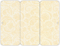 Paisley Gold Panel Invitation 3 3/4 x 8 1/2 (folded) - 10/Pk