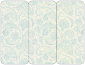 Paisley Blue Panel Invitation 3 3/4 x 8 1/2 (folded) - 10/Pk
