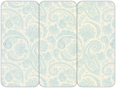 Paisley Blue Panel Invitation 3 3/4 x 8 1/2 (folded) - 10/Pk