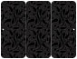 Peacock Black Panel Invitation 3 3/4 x 8 1/2 (folded) - 10/Pk