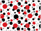 Disco Black-Red Panel Invitation 3 3/4 x 8 1/2 (folded) - 10/Pk