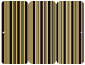 Stripe Black Panel Invitation 3 3/4 x 8 1/2 (folded) - 10/Pk