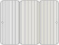 Stripe Grey Panel Invitation 3 3/4 x 8 1/2 (folded) - 10/Pk