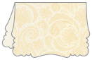 Paisley Gold Victorian Landscape Card 3 1/2 x 5 - 10/Pk