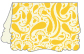 Peacock Yellow Victorian Landscape Card 3 1/2 x 5 - 10/Pk