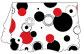 Disco Black-Red Victorian Landscape Card 3 1/2 x 5 - 10/Pk