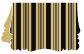 Stripe Black Victorian Landscape Card 3 1/2 x 5 - 10/Pk