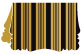 Stripe Noir Victorian Landscape Card 3 1/2 x 5 - 10/Pk