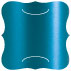 Teal Silk Slit Bracket Card 6 1/4 x 6 1/4 - 10/Pk