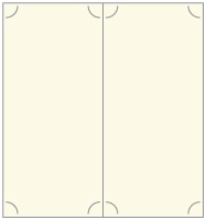 Crest Natural White Slit Folded Card 4 1/4 x 9 - 10/Pk