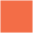 Electric Orange Square Flat Card 6 x 6 - 25/Pk