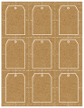 Natural Ktaft Soho Imprintable Tag Style A1 2 x 3 (9 per sheet - 5 sheets per pack)