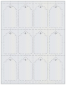 Silver Soho Imprintable Tag Style A2 1 3/4 x 3 (12 per sheet - 5 sheets per pack)