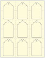 Baronial Ivory Soho Imprintable Tag Style A3 2 x 3 1/4 (9 per sheet - 5 sheets per pack)