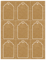 Natural Kraft Soho Imprintable Tag Style A3 2 x 3 1/4 (9 per sheet - 5 sheets per pack)