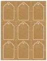 Natural Ktaft Soho Imprintable Tag Style A3 2 x 3 1/4 (9 per sheet - 5 sheets per pack)