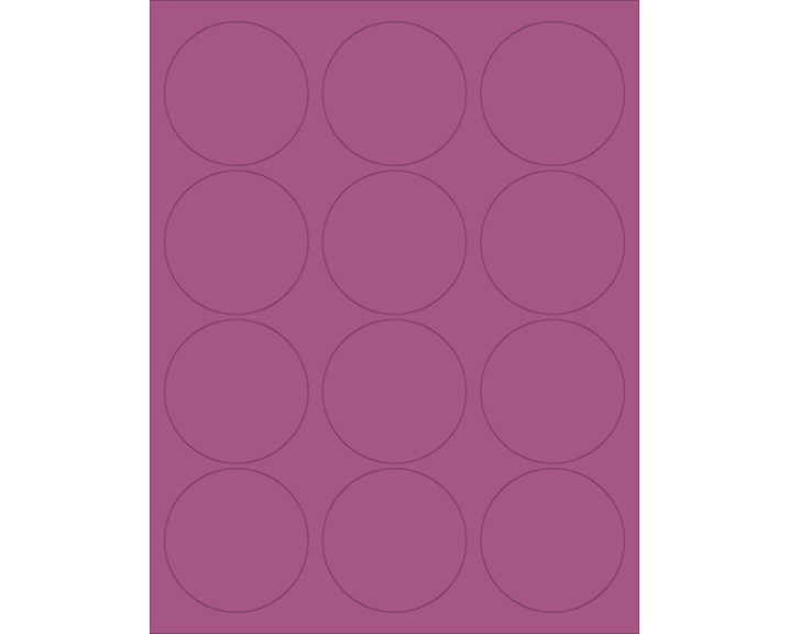 Thumbnail Image for Exacto Labels - 2 1/2 inch Round - 12 Labels/Sh- 5 Sh/Pk