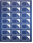Stardream Iris Blue Permanent Seals - 21 Seals/Sh - 5 Sh/Pk - 2 1/4 x 1 1/8