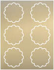 Stardream Gold Leaf Clean Edge Cards - 6 Cards/Sh - 5 Sh/Pk - Scallop Circle Cards 3 1/16 Dia Round 