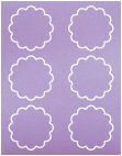 Stardream Lilac Clean Edge Cards - 6 Cards/Sh - 5 Sh/Pk - Scallop Circle Cards 3 1/16 Dia Round  DWM