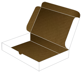 White Mailer Box 10 3/4 x 7 3/4 x 2 - 25/Pk