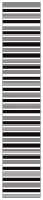 Stripe Black & White Belly Belts 3 1/2 x 18 - 25/Pk