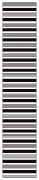 Stripe Black & White Belly Belts 3 1/2 x 18 - 25/Pk