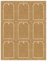 Natural Kraft Soho Imprintable Tag Style A1 2 x 3 (9 per sheet - 5 sheets per pack)