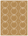 Natural Kraft Soho Imprintable Tag Style A4 2 x 2 (15 per sheet - 5 sheets per pack)